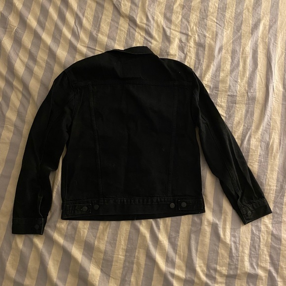 Black Levi’s Denim Trucker Jacket, Size Small - Picture 2 of 3